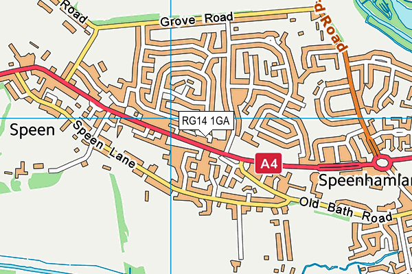 RG14 1GA map - OS VectorMap District (Ordnance Survey)