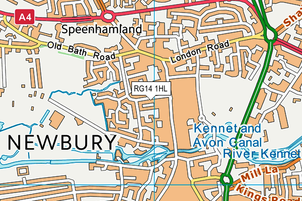 RG14 1HL map - OS VectorMap District (Ordnance Survey)