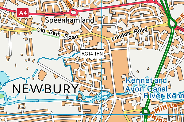 RG14 1HN map - OS VectorMap District (Ordnance Survey)