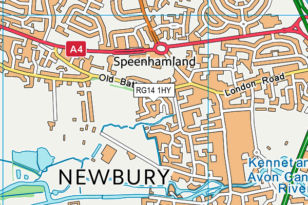 RG14 1HY map - OS VectorMap District (Ordnance Survey)