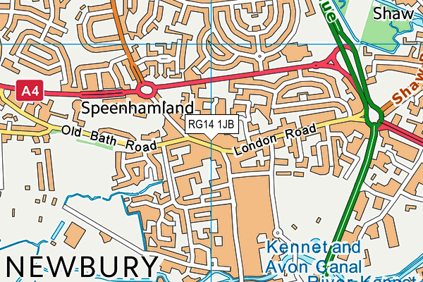 RG14 1JB map - OS VectorMap District (Ordnance Survey)