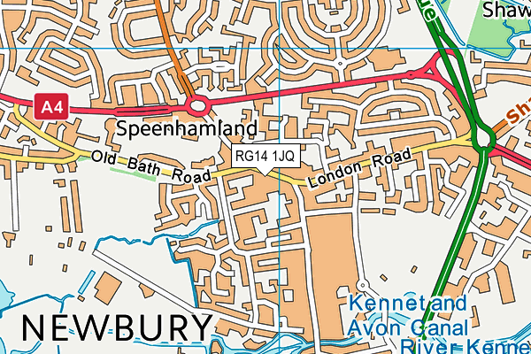 RG14 1JQ map - OS VectorMap District (Ordnance Survey)