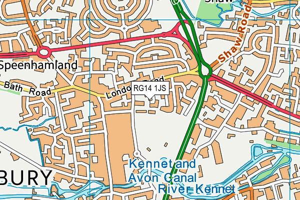 RG14 1JS map - OS VectorMap District (Ordnance Survey)