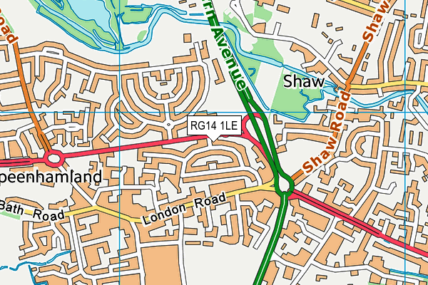 RG14 1LE map - OS VectorMap District (Ordnance Survey)