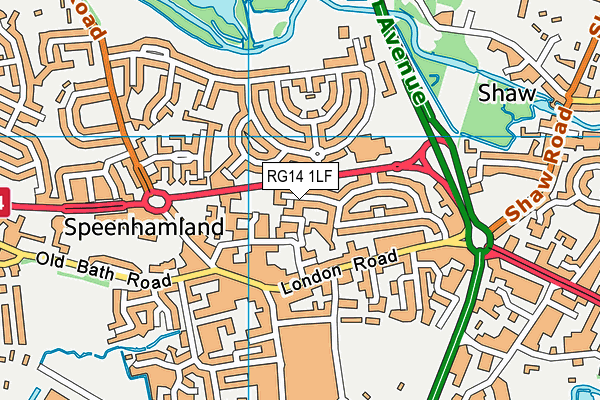 RG14 1LF map - OS VectorMap District (Ordnance Survey)
