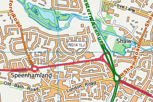 RG14 1LJ map - OS VectorMap District (Ordnance Survey)