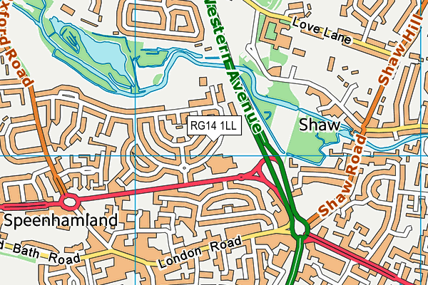 RG14 1LL map - OS VectorMap District (Ordnance Survey)