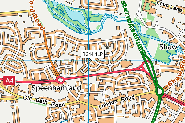 RG14 1LP map - OS VectorMap District (Ordnance Survey)