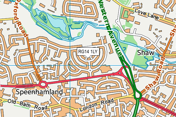 RG14 1LY map - OS VectorMap District (Ordnance Survey)