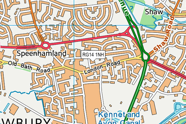 RG14 1NH map - OS VectorMap District (Ordnance Survey)