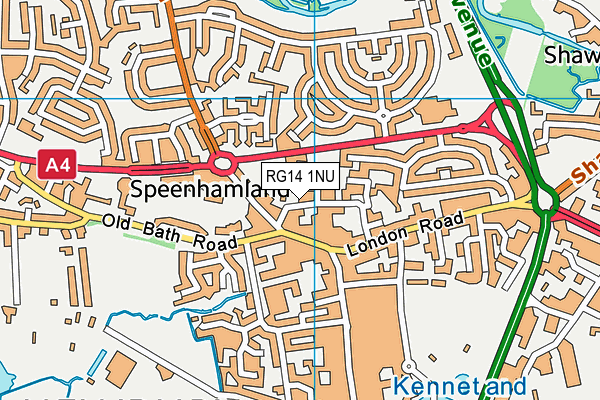 Speenhamland School map (RG14 1NU) - OS VectorMap District (Ordnance Survey)