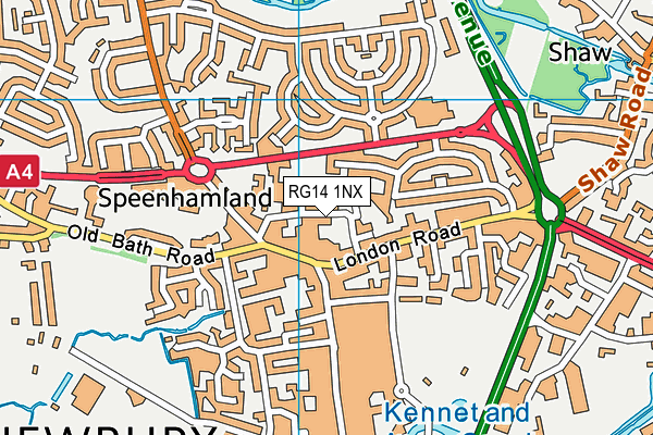 RG14 1NX map - OS VectorMap District (Ordnance Survey)