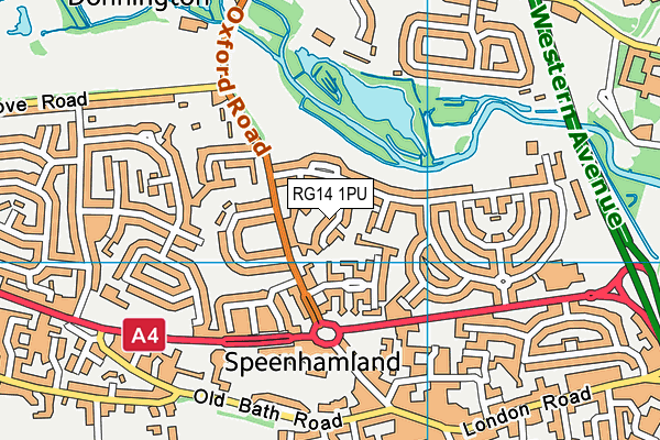 RG14 1PU map - OS VectorMap District (Ordnance Survey)