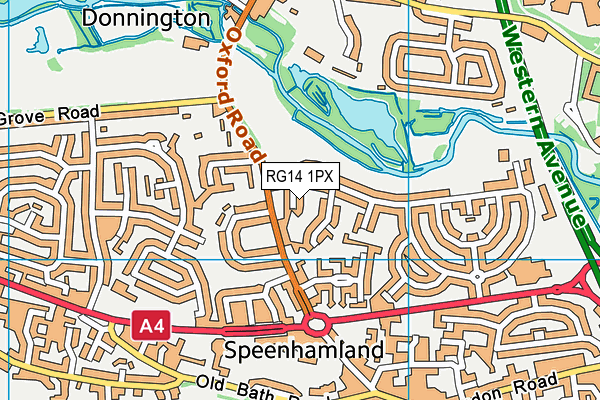 RG14 1PX map - OS VectorMap District (Ordnance Survey)