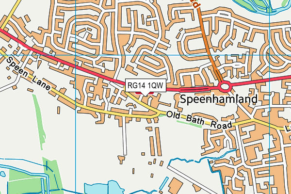 RG14 1QW map - OS VectorMap District (Ordnance Survey)