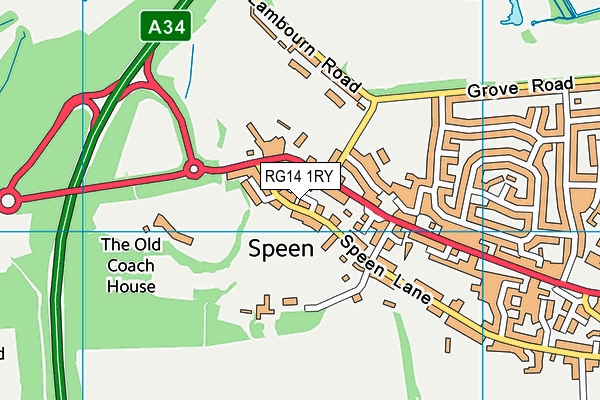 RG14 1RY map - OS VectorMap District (Ordnance Survey)