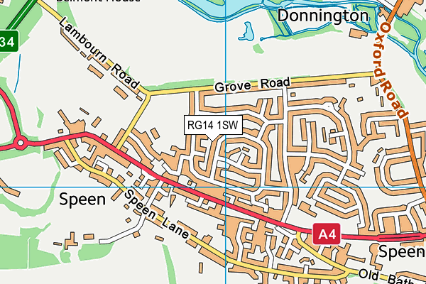 RG14 1SW map - OS VectorMap District (Ordnance Survey)