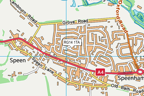 RG14 1TA map - OS VectorMap District (Ordnance Survey)