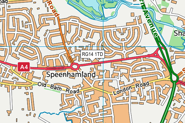 RG14 1TD map - OS VectorMap District (Ordnance Survey)