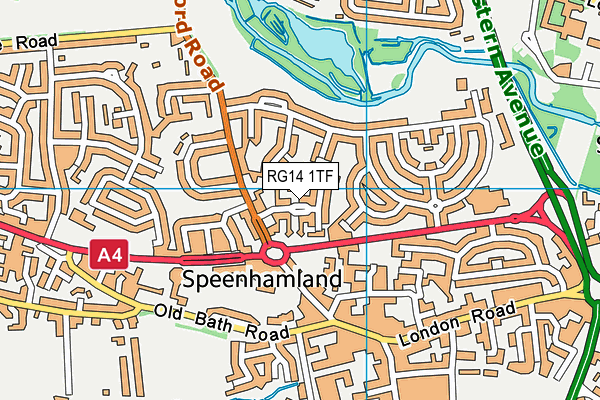 RG14 1TF map - OS VectorMap District (Ordnance Survey)
