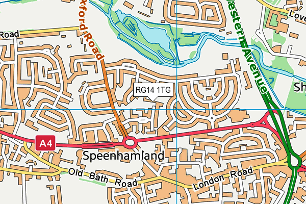 RG14 1TG map - OS VectorMap District (Ordnance Survey)