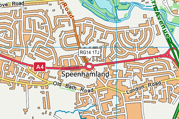 RG14 1TJ map - OS VectorMap District (Ordnance Survey)