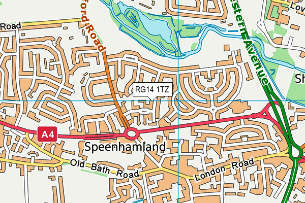 RG14 1TZ map - OS VectorMap District (Ordnance Survey)