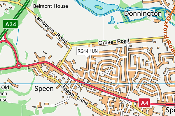 RG14 1UN map - OS VectorMap District (Ordnance Survey)