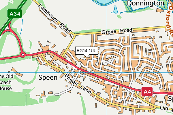 RG14 1UU map - OS VectorMap District (Ordnance Survey)