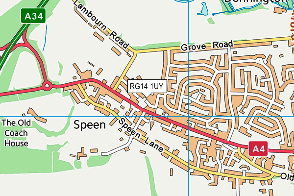 RG14 1UY map - OS VectorMap District (Ordnance Survey)