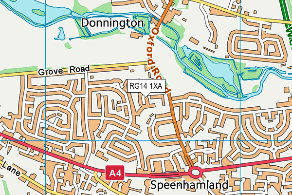 RG14 1XA map - OS VectorMap District (Ordnance Survey)