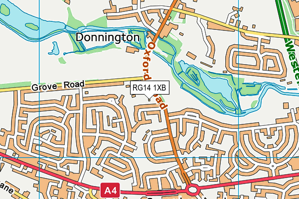 RG14 1XB map - OS VectorMap District (Ordnance Survey)