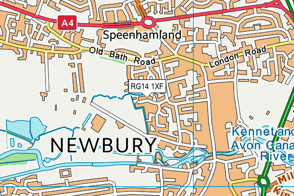 RG14 1XF map - OS VectorMap District (Ordnance Survey)