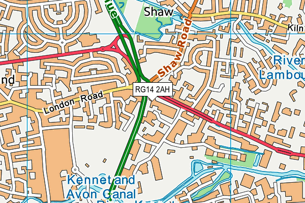 RG14 2AH map - OS VectorMap District (Ordnance Survey)