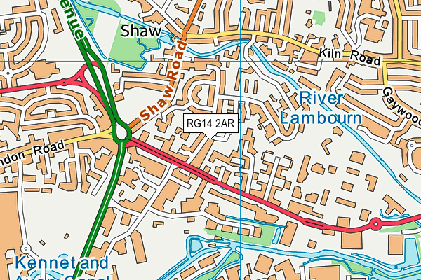 RG14 2AR map - OS VectorMap District (Ordnance Survey)