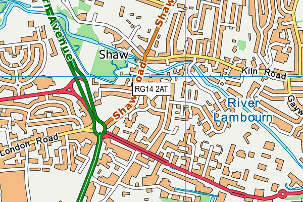 RG14 2AT map - OS VectorMap District (Ordnance Survey)