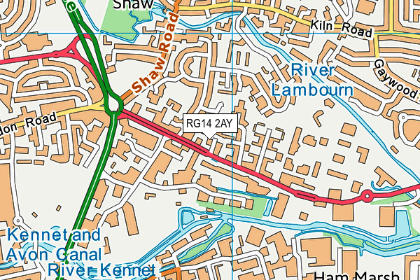 RG14 2AY map - OS VectorMap District (Ordnance Survey)