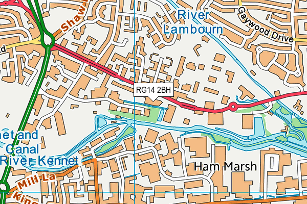 RG14 2BH map - OS VectorMap District (Ordnance Survey)