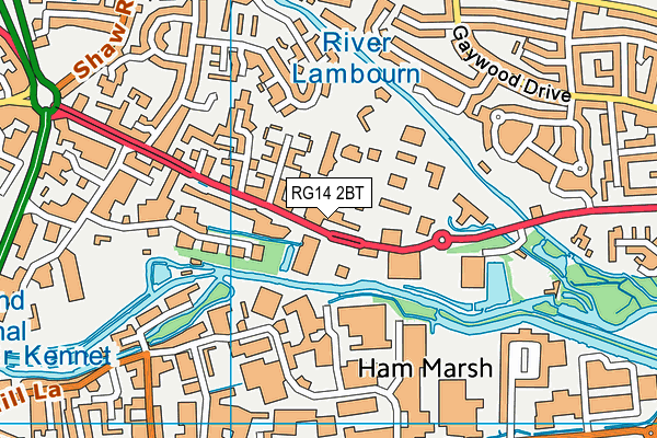 RG14 2BT map - OS VectorMap District (Ordnance Survey)