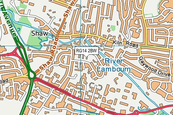 RG14 2BW map - OS VectorMap District (Ordnance Survey)