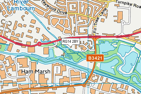 RG14 2BY map - OS VectorMap District (Ordnance Survey)