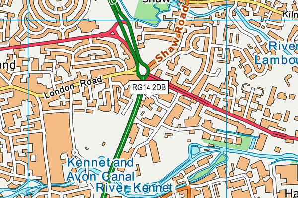 RG14 2DB map - OS VectorMap District (Ordnance Survey)