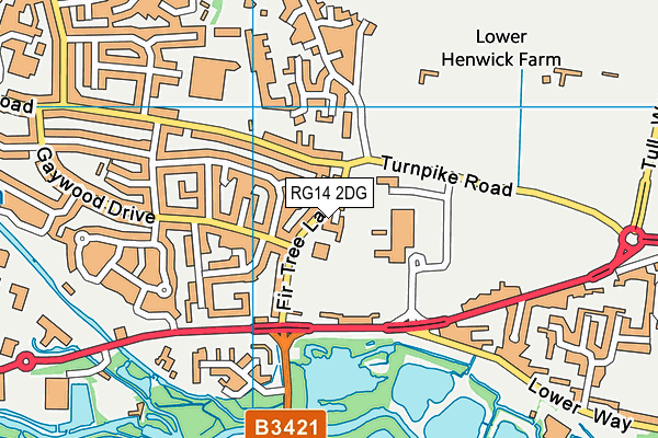 RG14 2DG map - OS VectorMap District (Ordnance Survey)