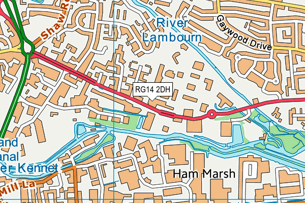 RG14 2DH map - OS VectorMap District (Ordnance Survey)