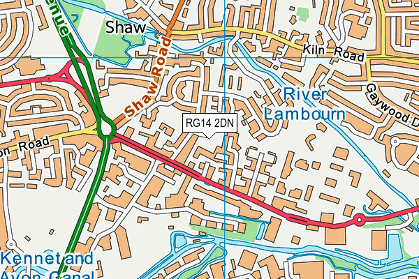 RG14 2DN map - OS VectorMap District (Ordnance Survey)