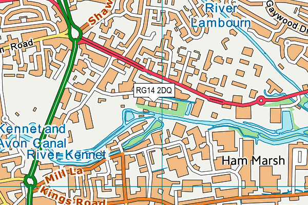 RG14 2DQ map - OS VectorMap District (Ordnance Survey)