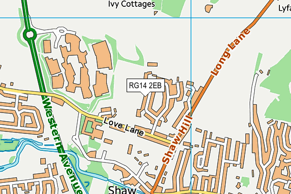 RG14 2EB map - OS VectorMap District (Ordnance Survey)