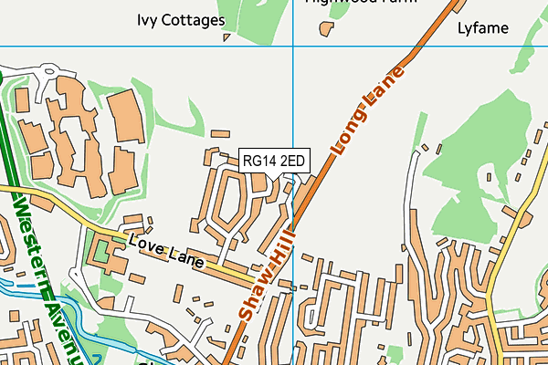 RG14 2ED map - OS VectorMap District (Ordnance Survey)