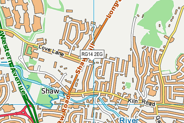 RG14 2EG map - OS VectorMap District (Ordnance Survey)