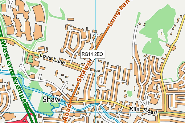 RG14 2EQ map - OS VectorMap District (Ordnance Survey)